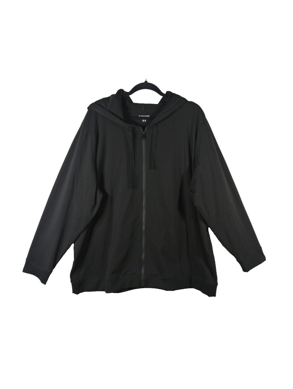 NEW, EILEEN FISHER Hooded Zip Jacket in Black Sz 3X #T4112
